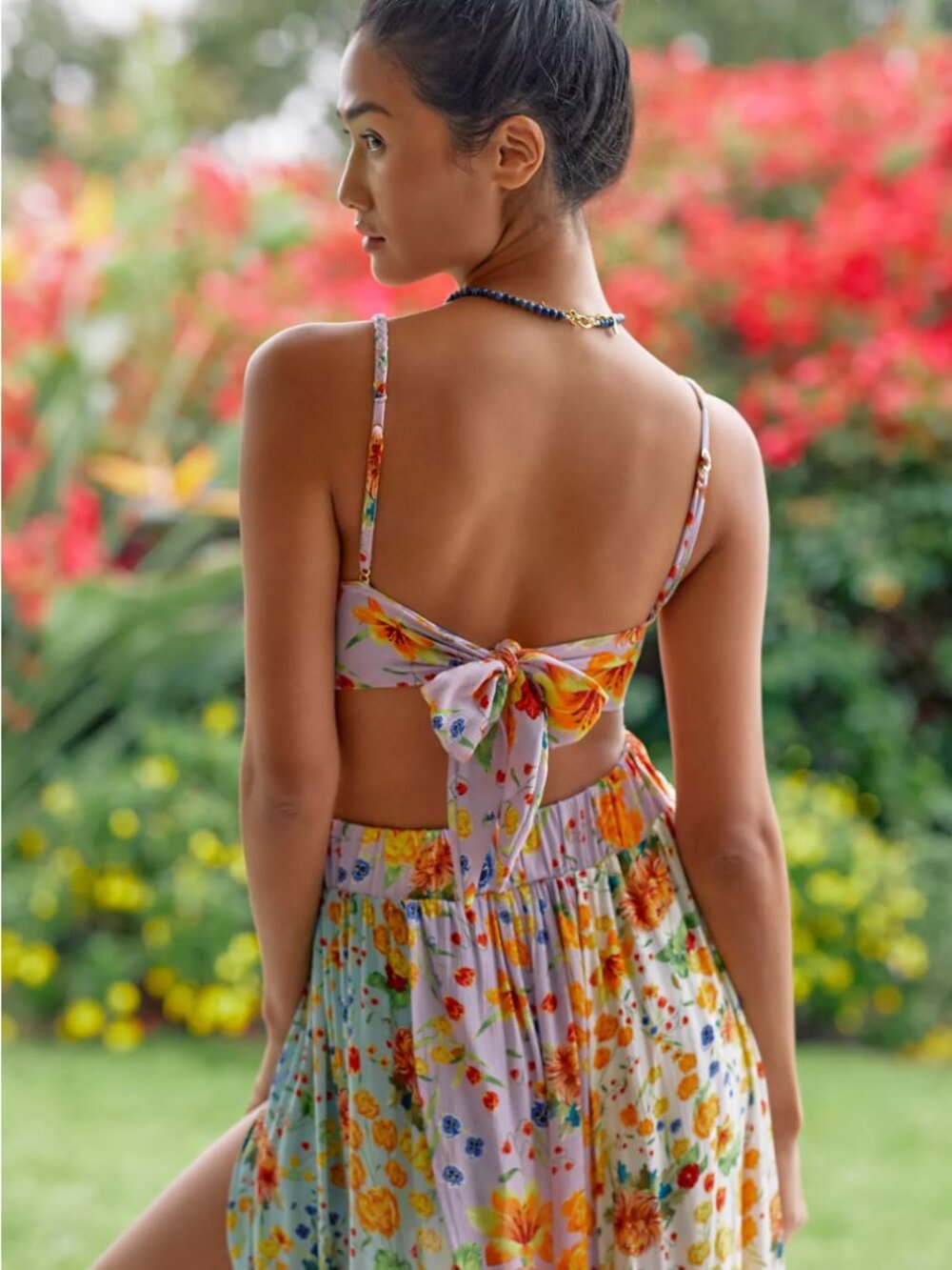 Agua Bendita Kayle Floral Crop Top & Bouk Asymmetrical Skirt Set L - Picture 4 of 16